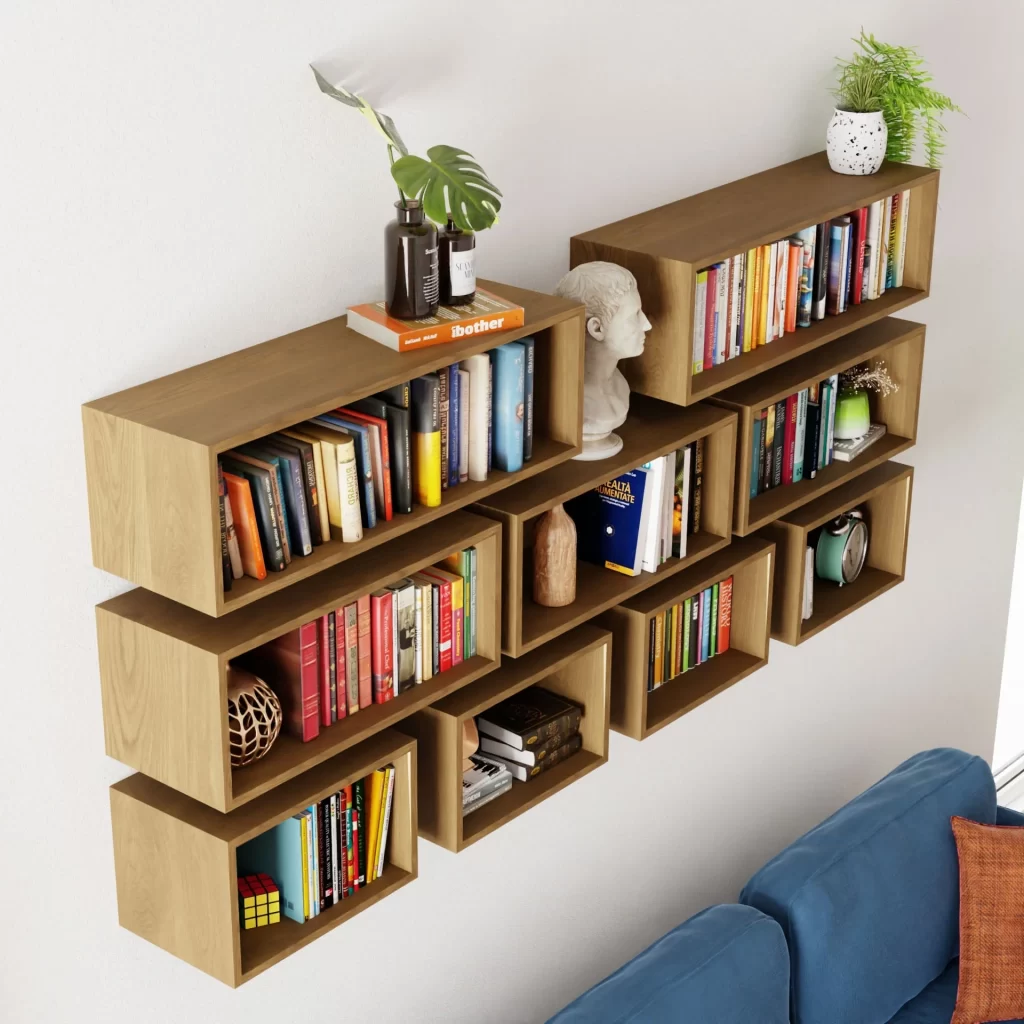 Decorate Your Wall With Hanging Bookshelves