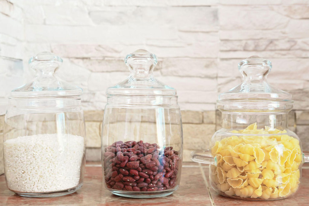 glass canisters as food storage